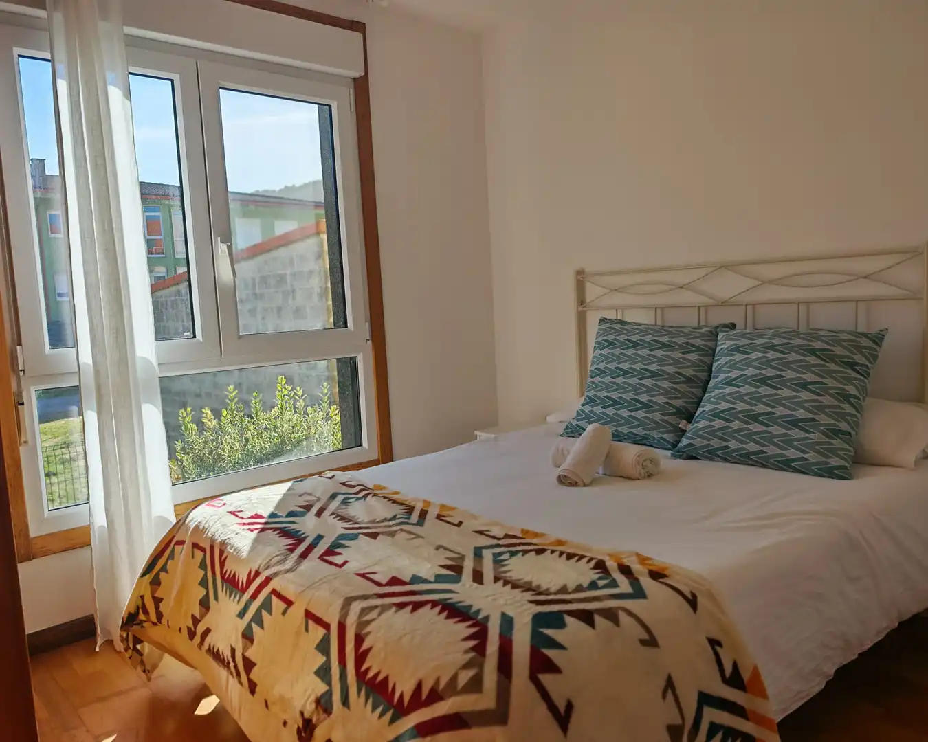 Dormitori de Apartament de lloguer en Fisterra amb Terrassa, Moblat i Forn