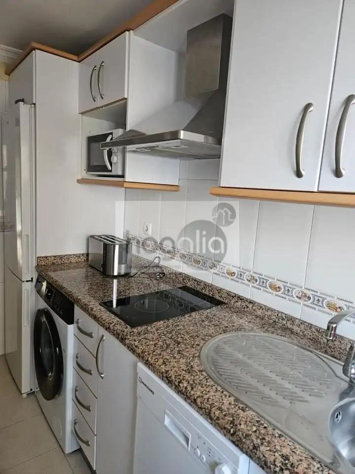 Cuina de Pis de lloguer en Sevilla amb Aire condicionat, Terrassa i Moblat
