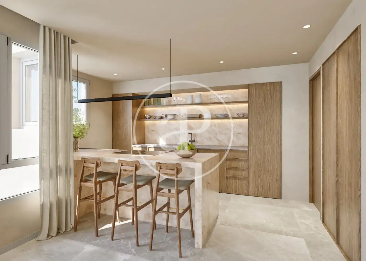 Cocina de Piso en venta en  Palma de Mallorca con Aire acondicionado, Calefacción y Jardín privado