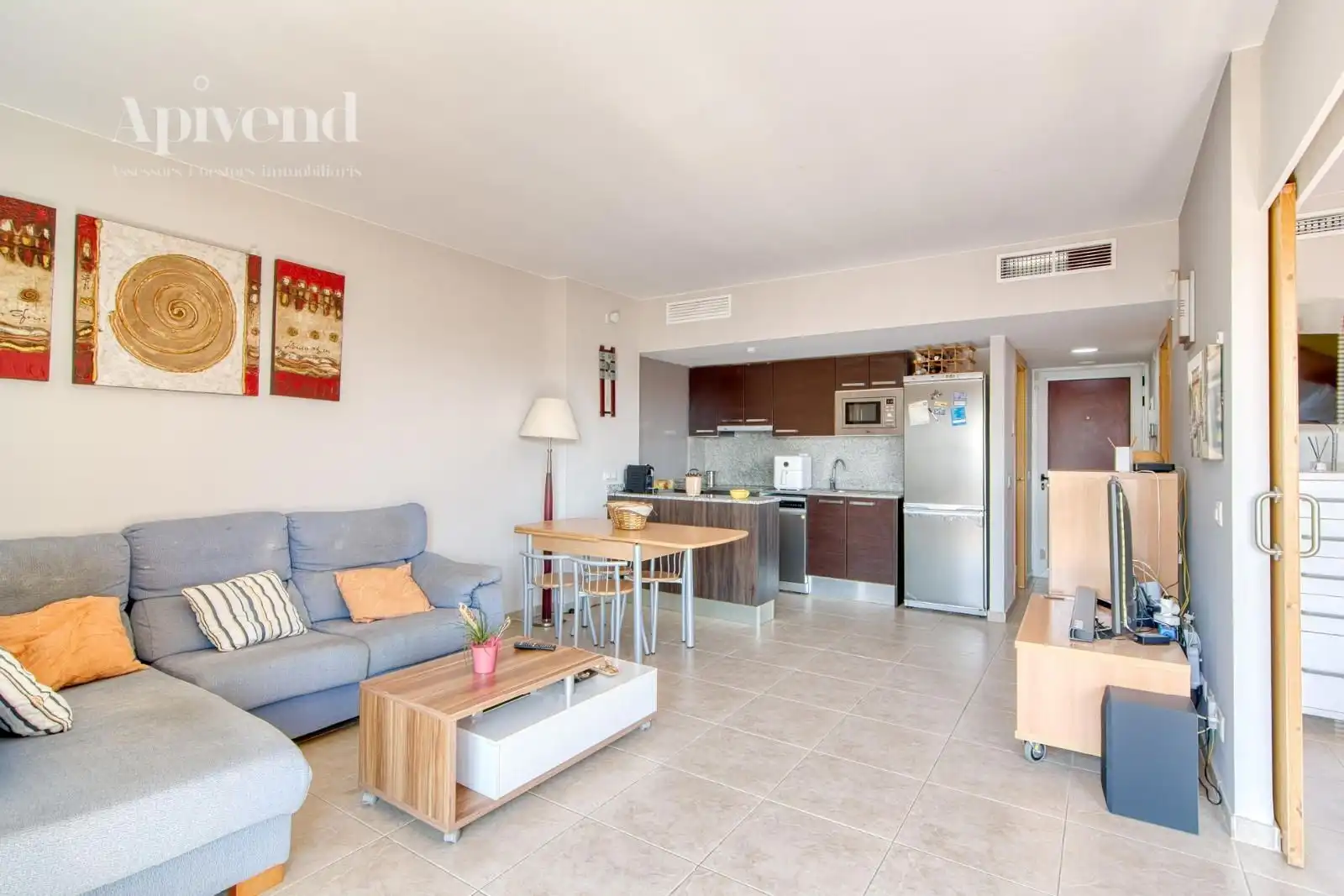 Sala de estar de Piso en venta en Roses con Aire acondicionado, Calefacción y Terraza