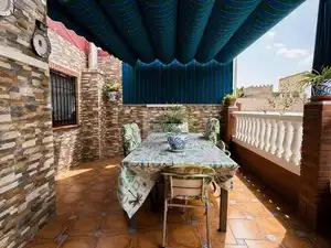 Terraza de Casa adosada en venta en Vegas del Genil con Aire acondicionado, Calefacción y Jardín privado