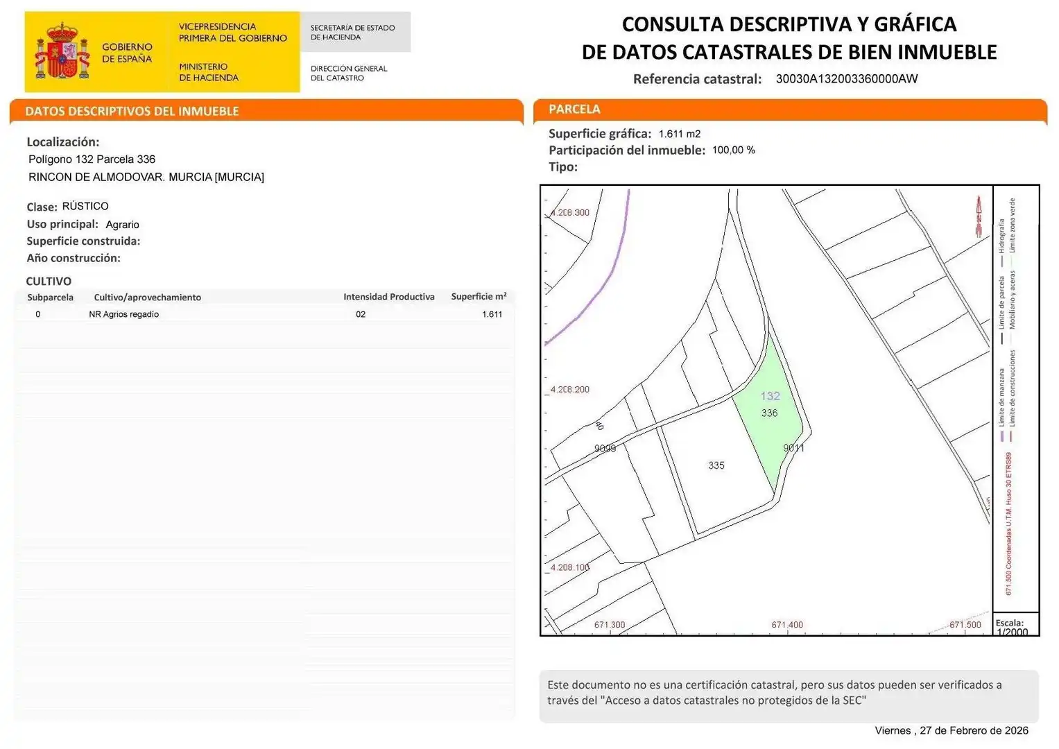 Terreno en venta en Murcia
