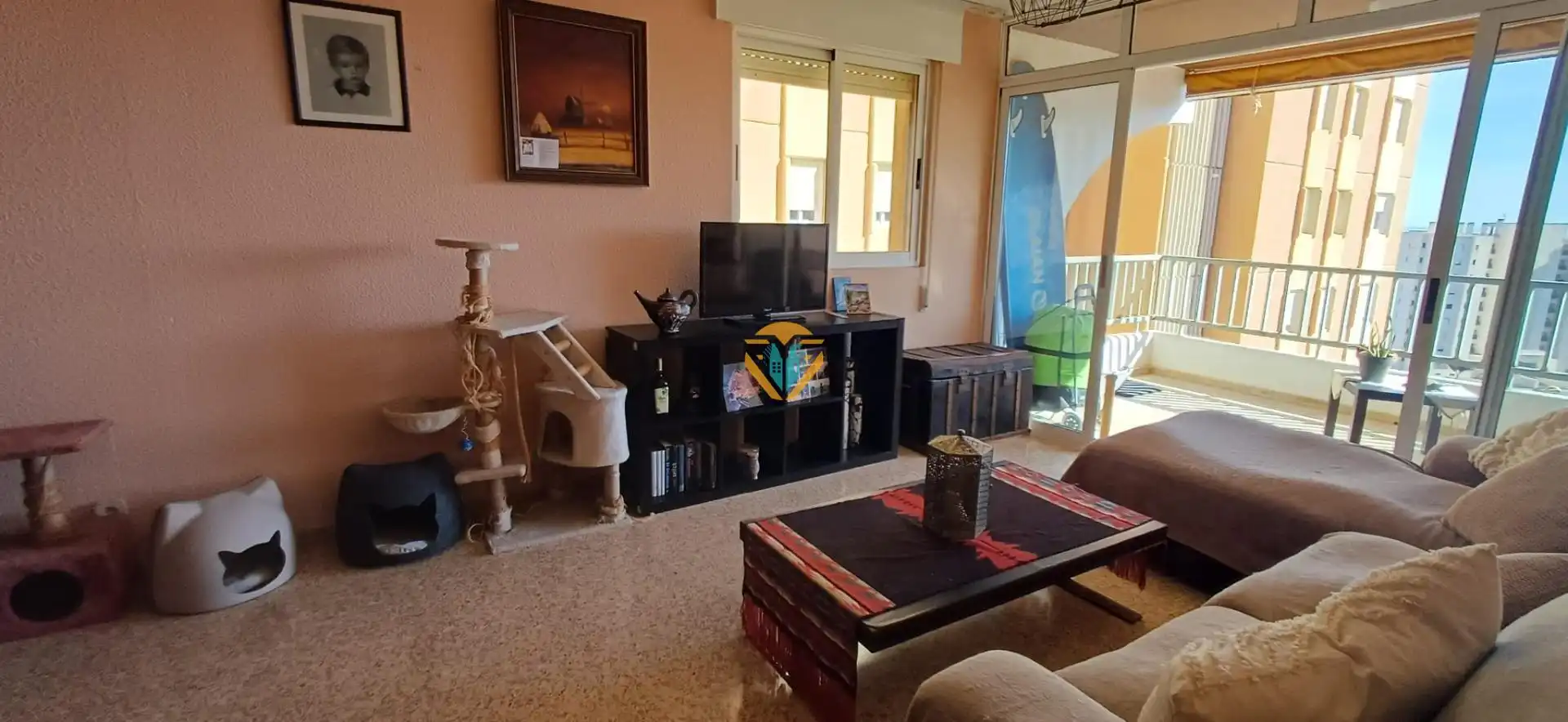 Living room of Flat for sale in Villajoyosa / La Vila Joiosa  with Terrace, Furnished and Community pool