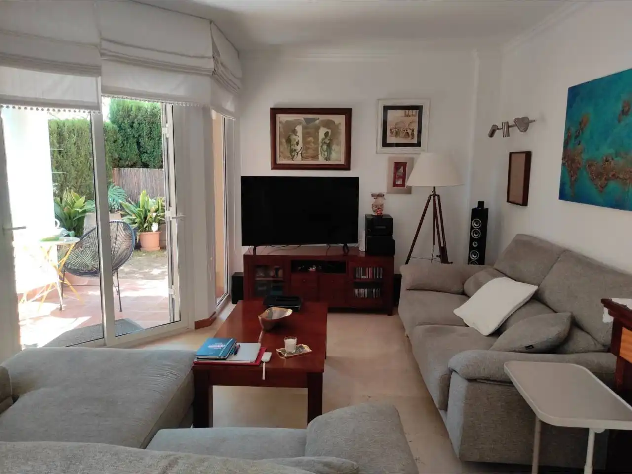 Living room of Flat for sale in  Palma de Mallorca  with Air Conditioner, Private garden and Terrace