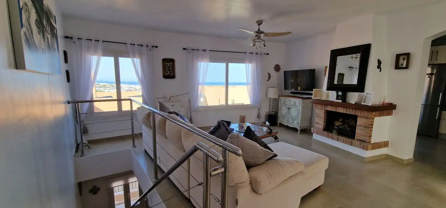 Sala de estar de Casa o chalet en venta en Mojácar con Aire acondicionado, Calefacción y Terraza