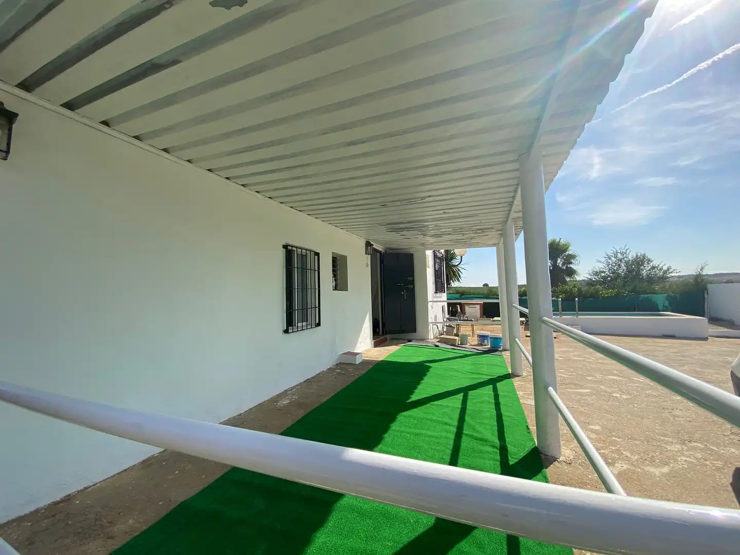 Terrassa de Finca rústica de lloguer en Carmona amb Jardí privat