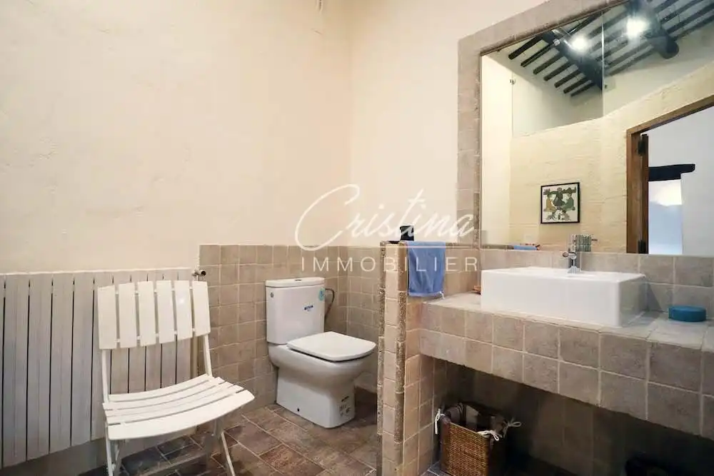 Badezimmer von Country house zum Verkauf in Santa Cristina d'Aro mit Heizung, Privatgarten und Schwimmbad