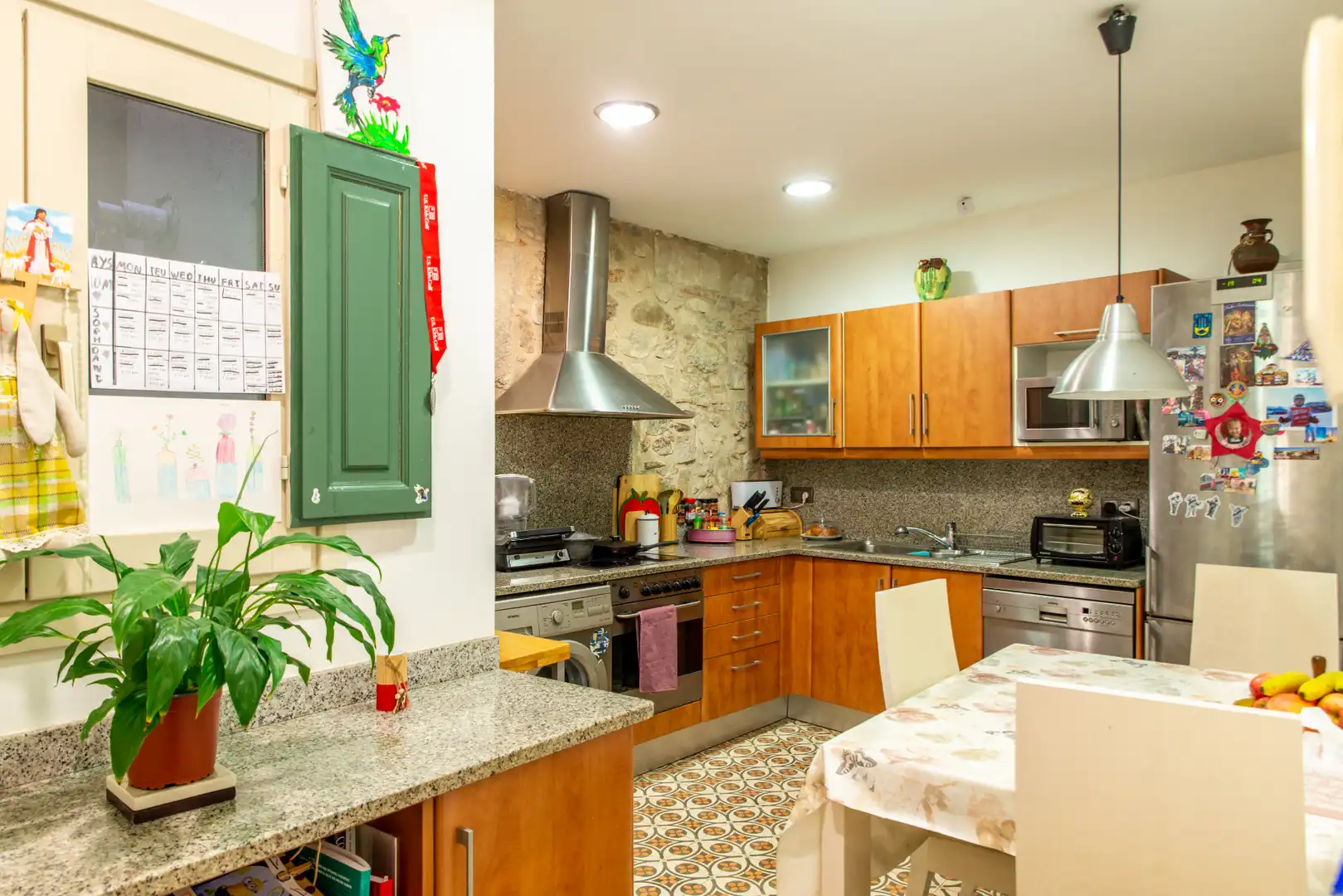 Küche von Maisonette zur Miete in Girona mit Heizung, Möbliert und Ofen