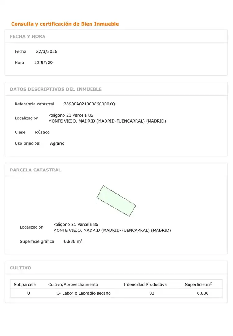 Terreno rústico en venta en Fuencarral - El Pardo, imagen 11
