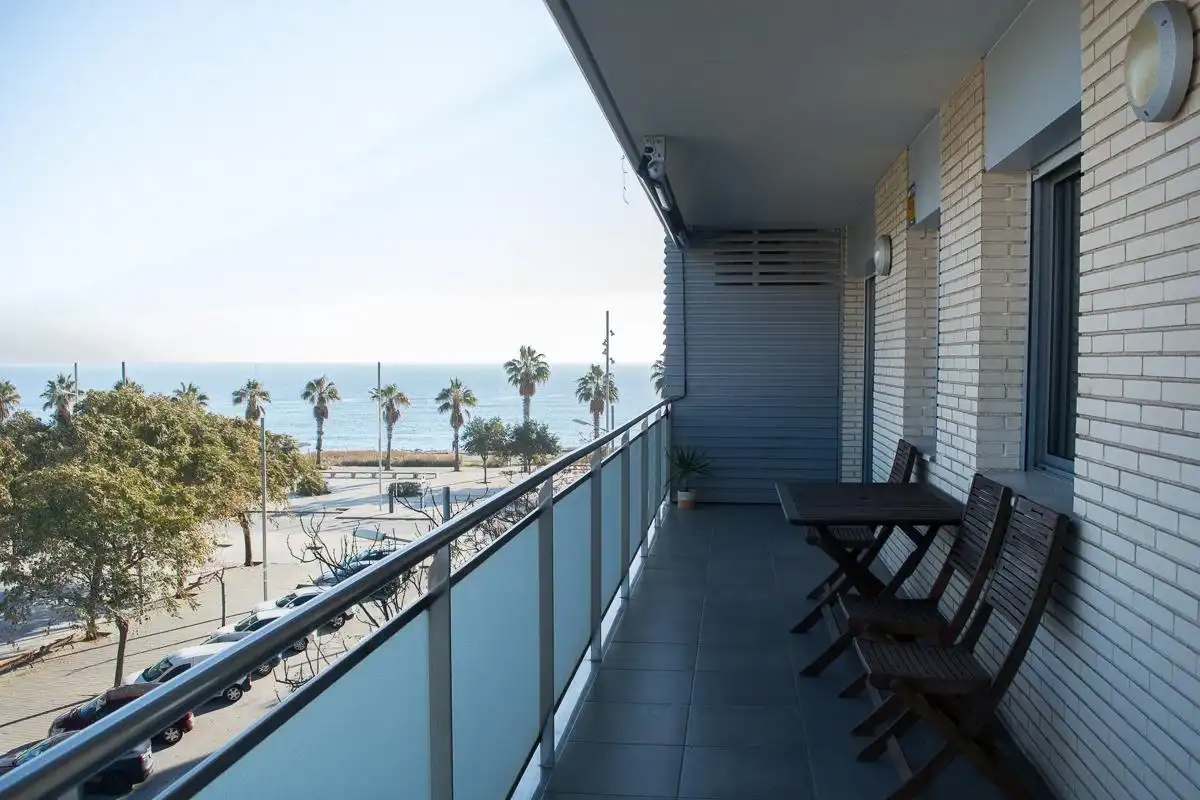 Terrace of Flat for sale in Badalona  with Air Conditioner, Heating and Parquet flooring