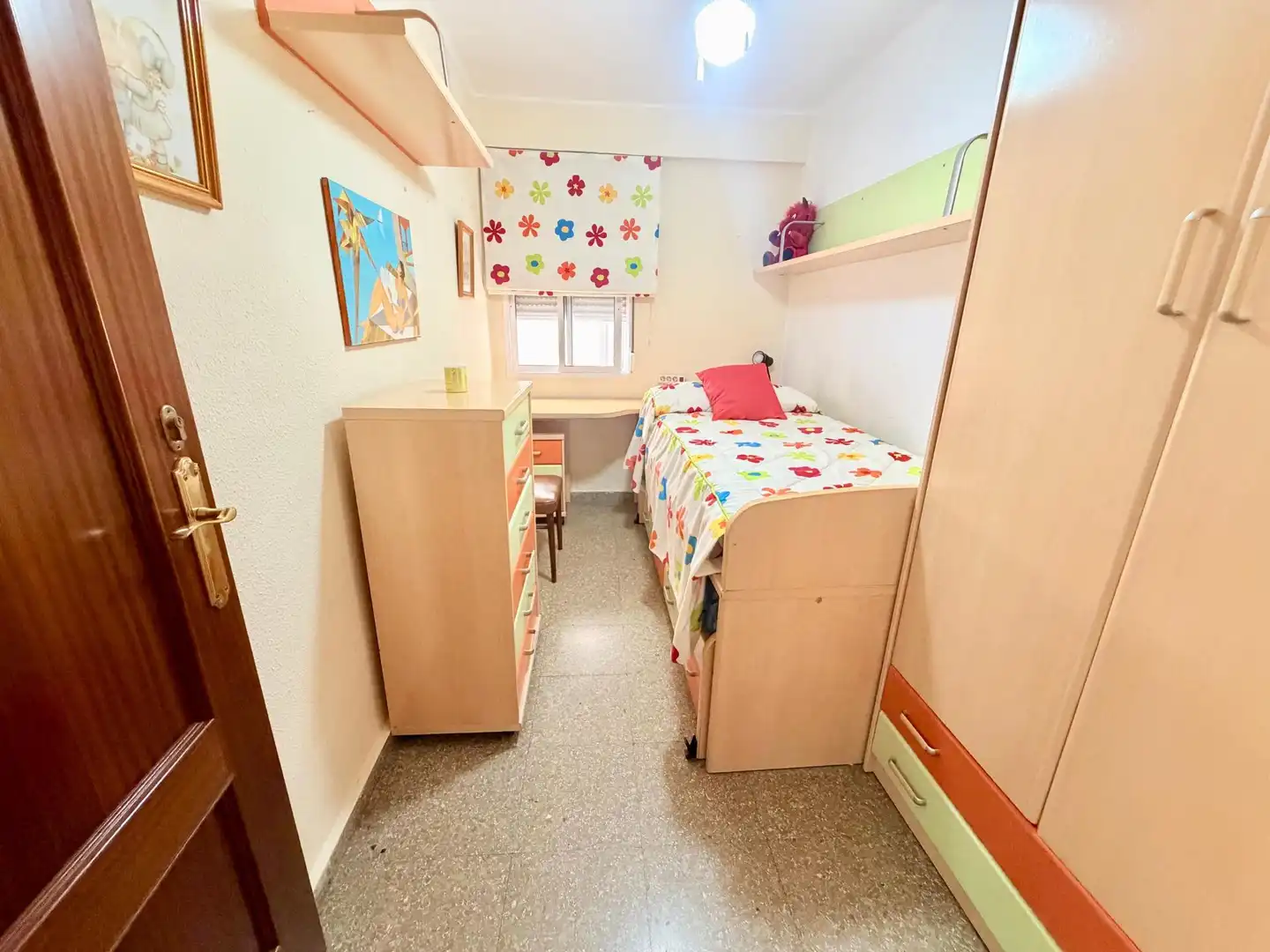 Schlafzimmer von Wohnung zur Miete in Málaga mit Klimaanlage, Heizung und Terrasse