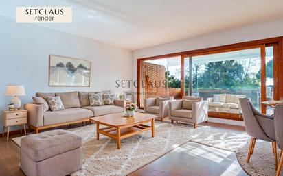 Living room of Flat for sale in Sant Vicenç de Montalt  with Heating, Parquet flooring and Terrace