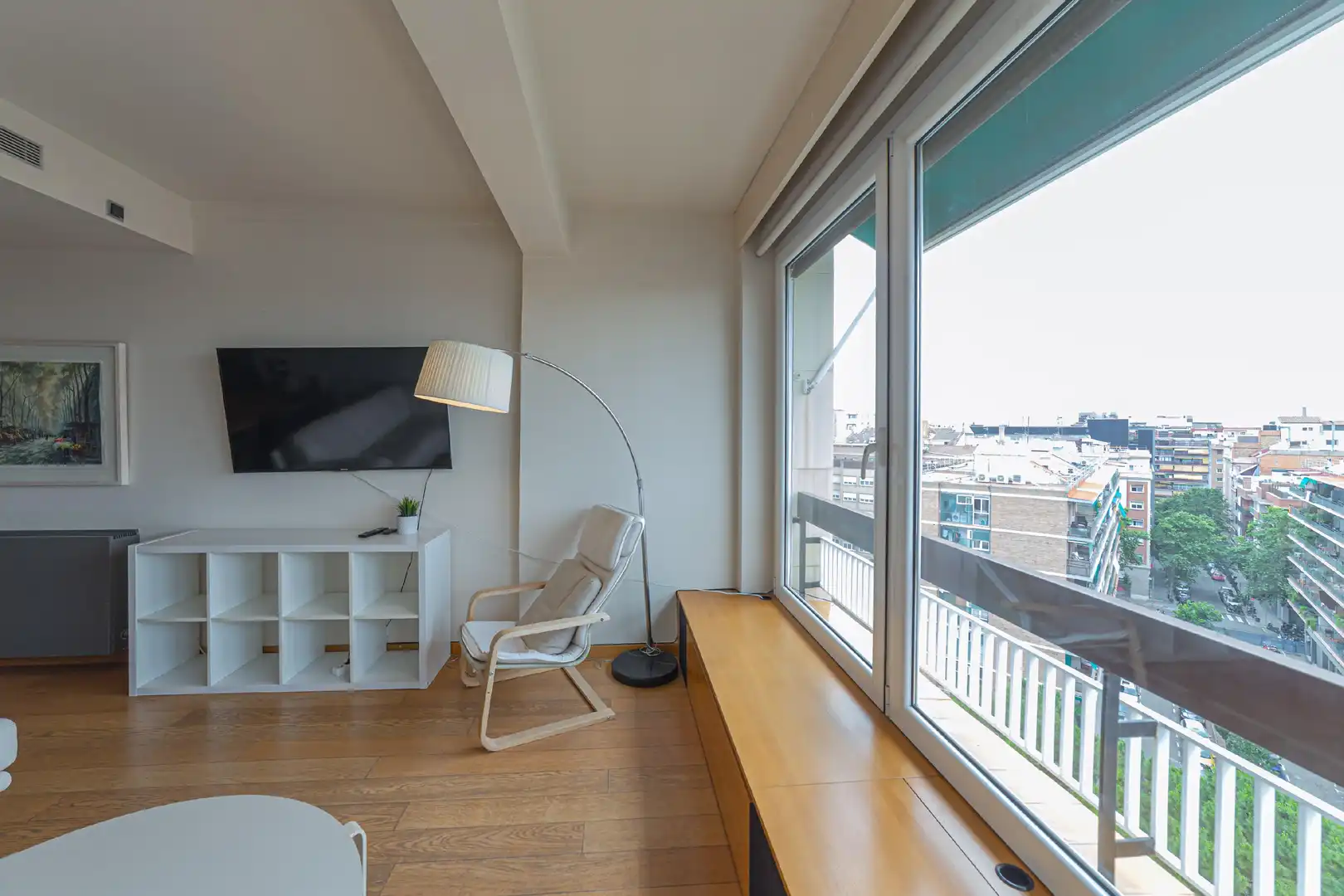 Sala de estar de Piso en venta en Barcelona con Aire acondicionado, Calefacción y Parquet