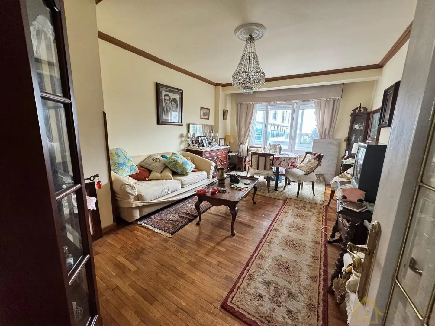 Sala de estar de Piso en venta en Lugo con Calefacción, Parquet y Terraza