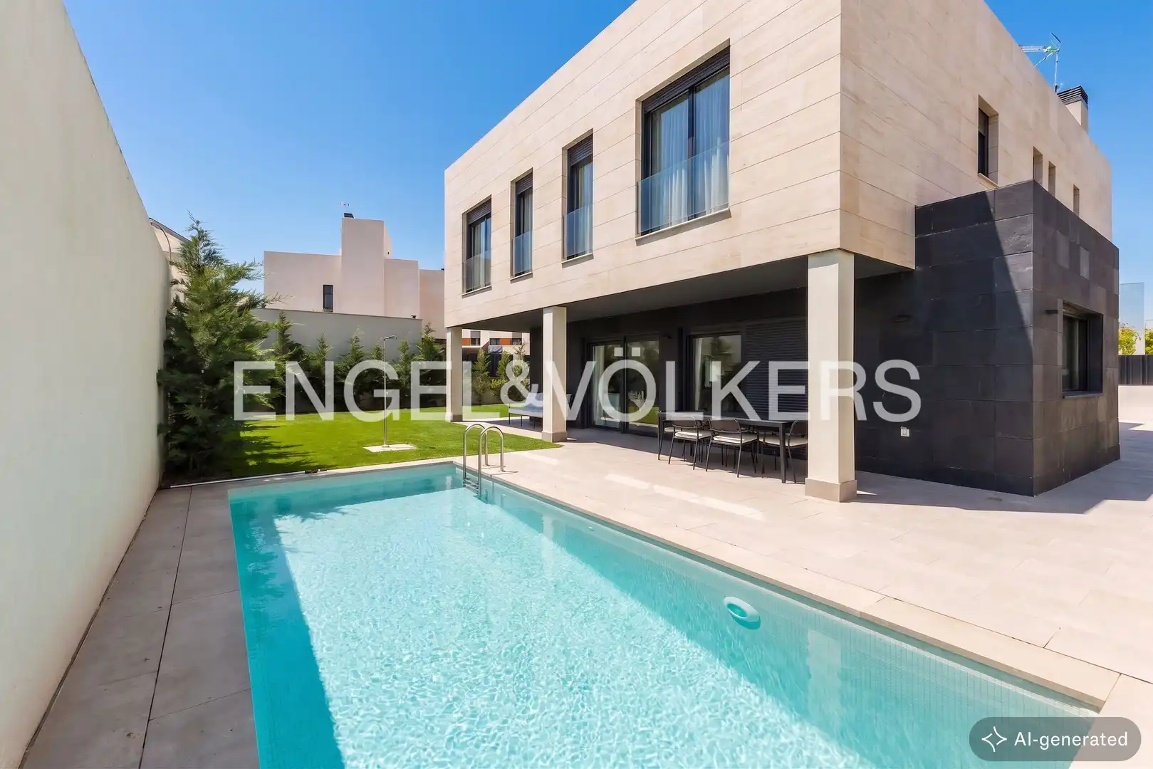 Vista exterior de Casa o chalet de alquiler en  Madrid Capital con Aire acondicionado, Calefacción y Jardín privado