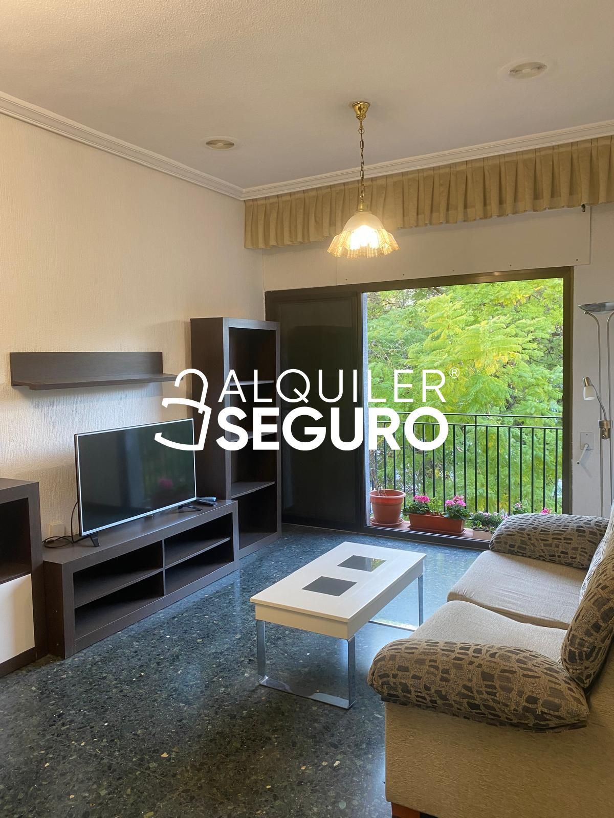 Sala d'estar de Pis de lloguer en  Murcia Capital amb Aire condicionat, Calefacció i Moblat