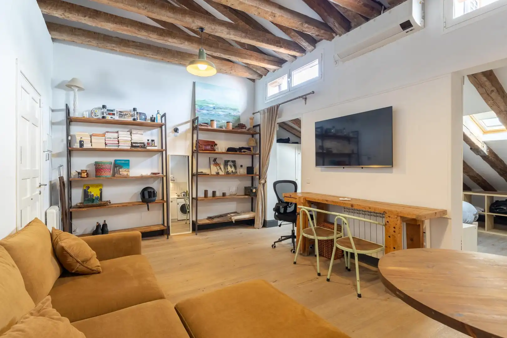 Wohnzimmer von Wohnungen zur Miete in Madrid mit Klimaanlage, Heizung und Möbliert