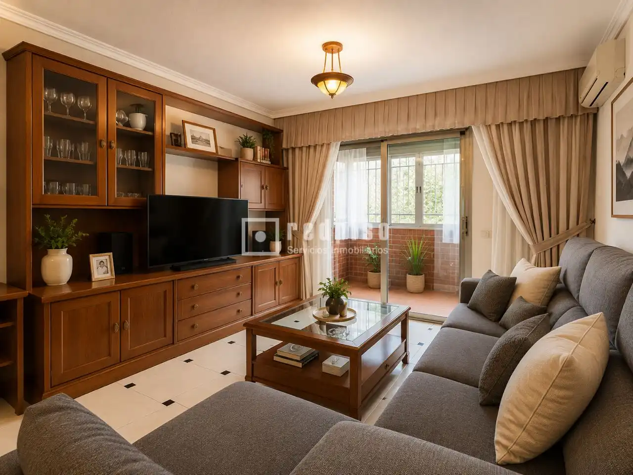 Sala d'estar de Pis en venda en Fuenlabrada amb Aire condicionat, Parquet i Terrassa