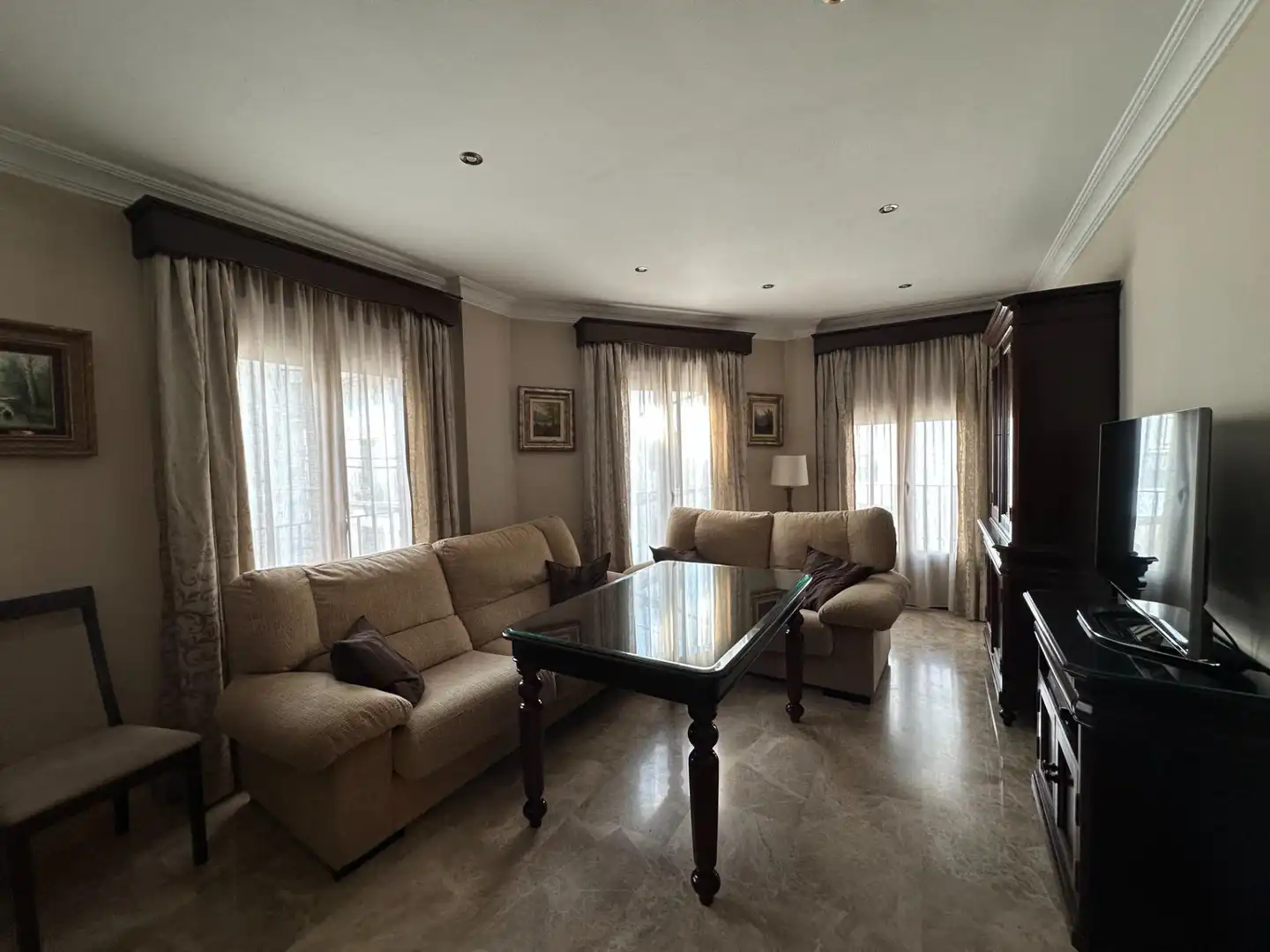 Living room of Flat for sale in Antequera  with Air Conditioner and Balcony