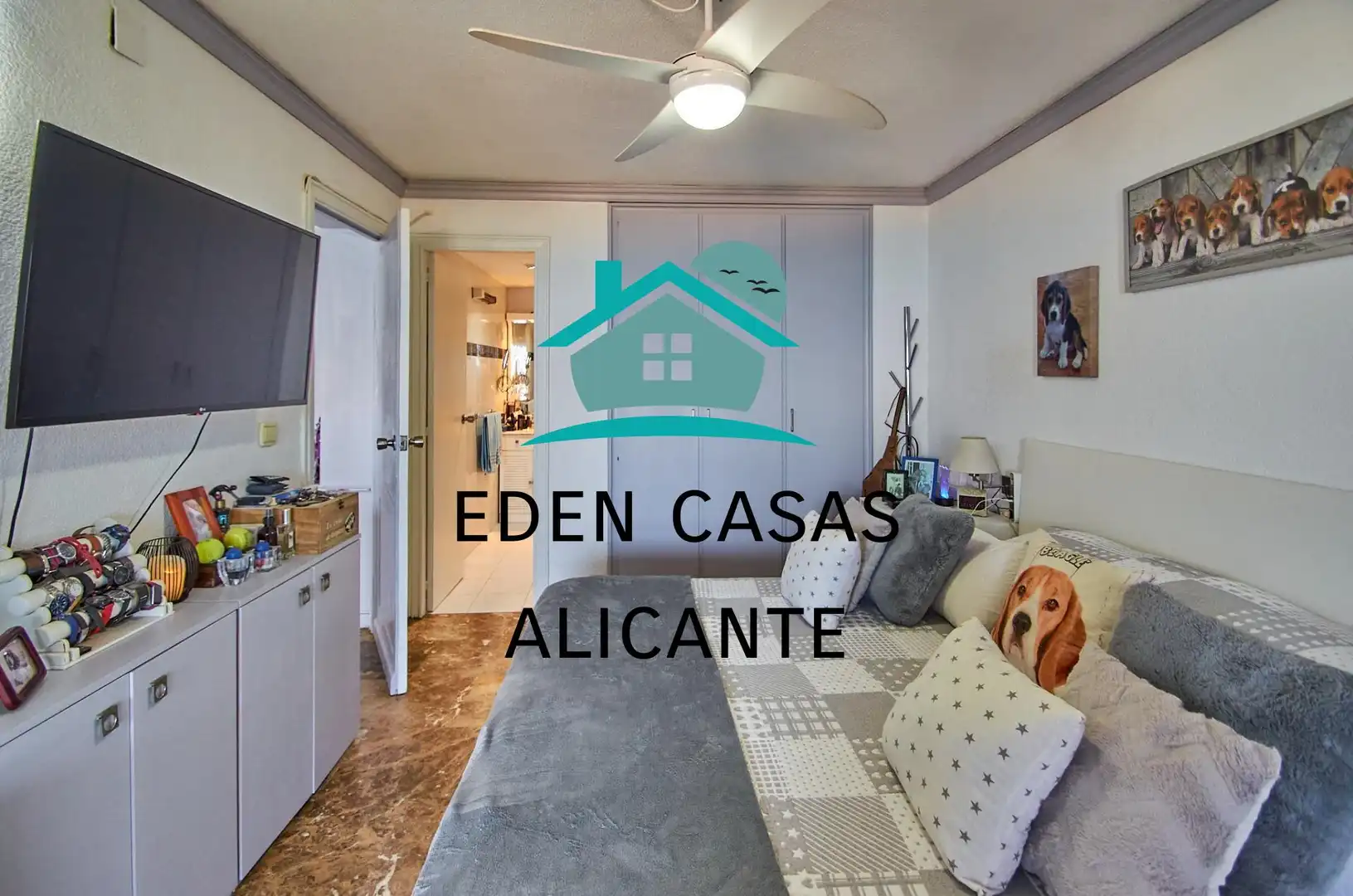 Schlafzimmer von Wohnungen zum Verkauf in Alicante / Alacant mit Klimaanlage, Heizung und Privatgarten