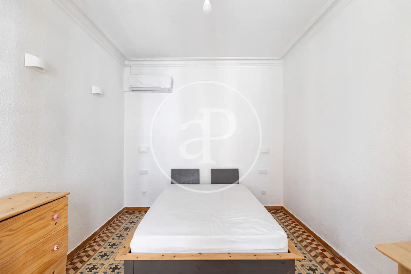 Schlafzimmer von Wohnung zur Miete in Barcelona mit Klimaanlage, Heizung und Möbliert
