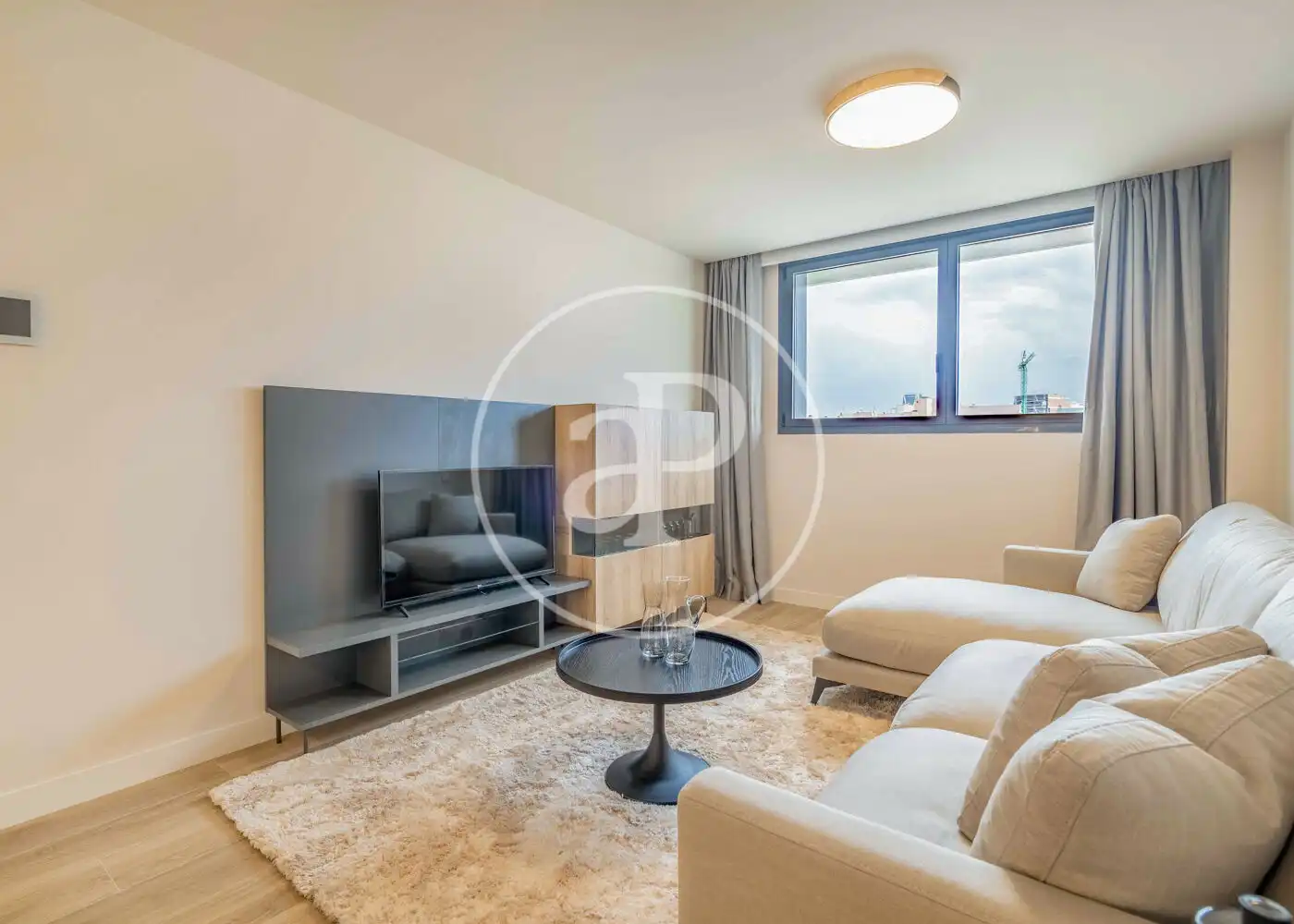 Living room of Flat for rent in Madrid  with Air Conditioner, Heating and Furnished
