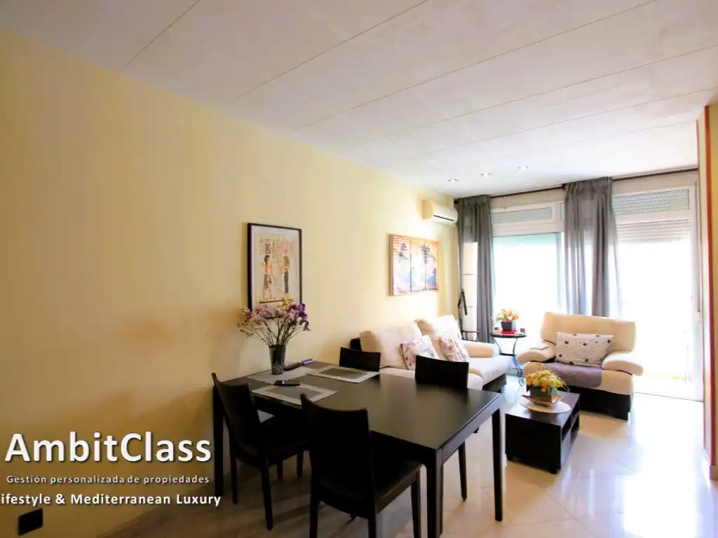 Sala de estar de Piso en venta en Mataró con Aire acondicionado, Terraza y Internet