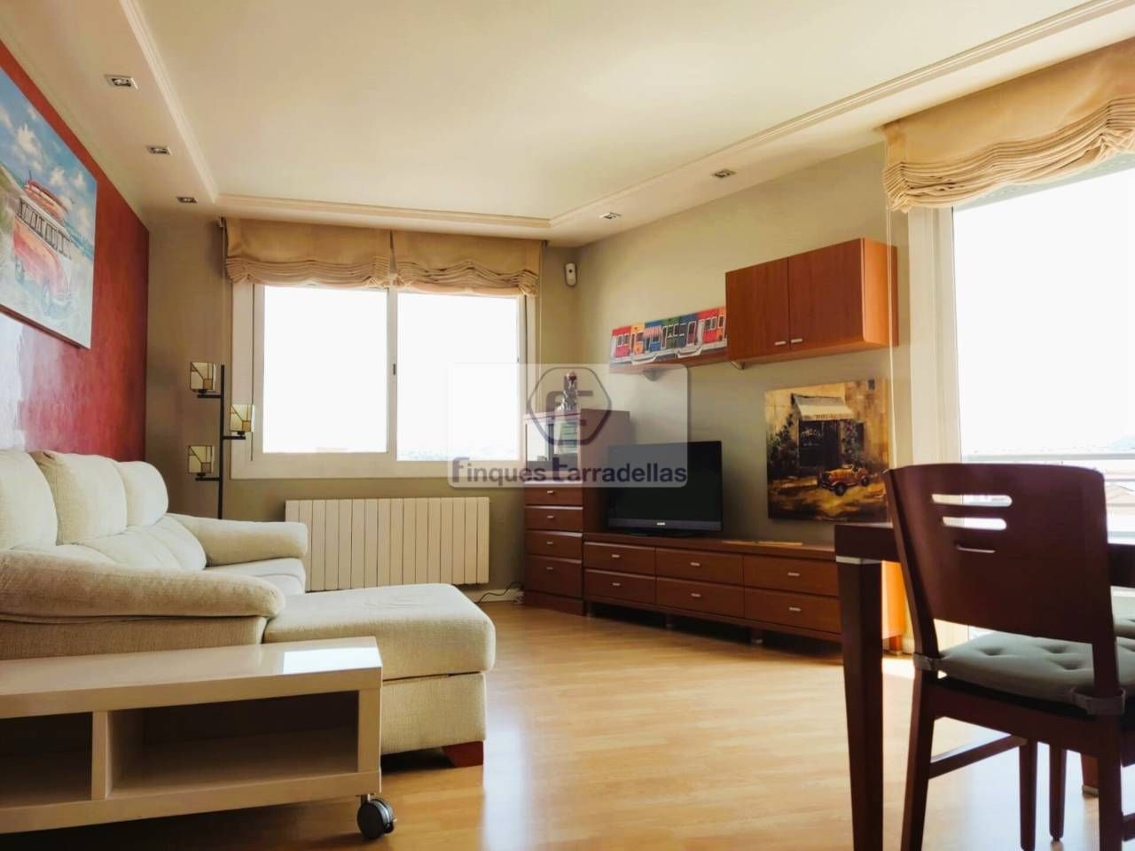 Sala d'estar de Pis en venda en Blanes amb Calefacció, Parquet i Moblat