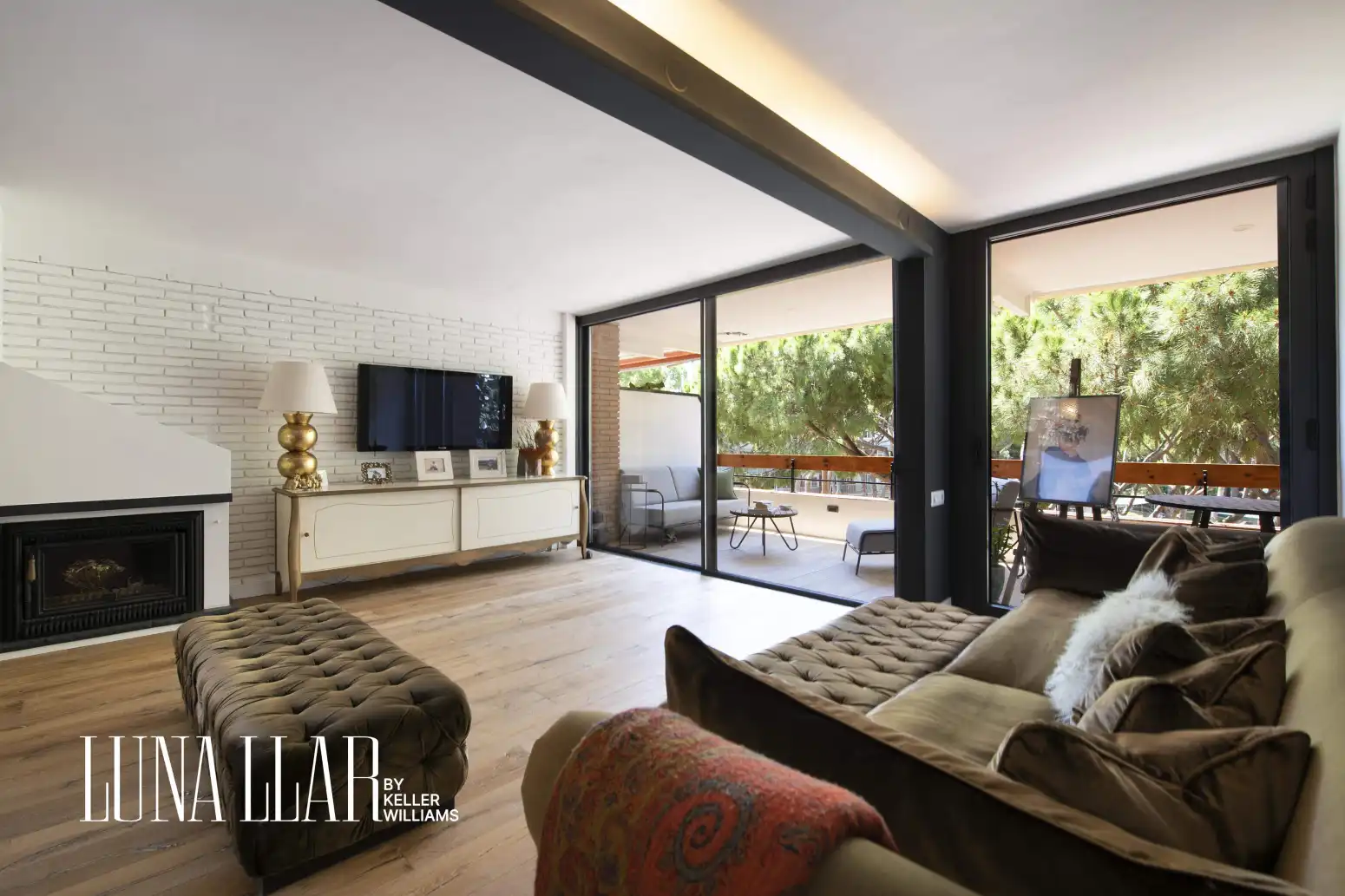 Wohnzimmer von Dachboden zum Verkauf in Gavà mit Heizung, Parkett und Terrasse