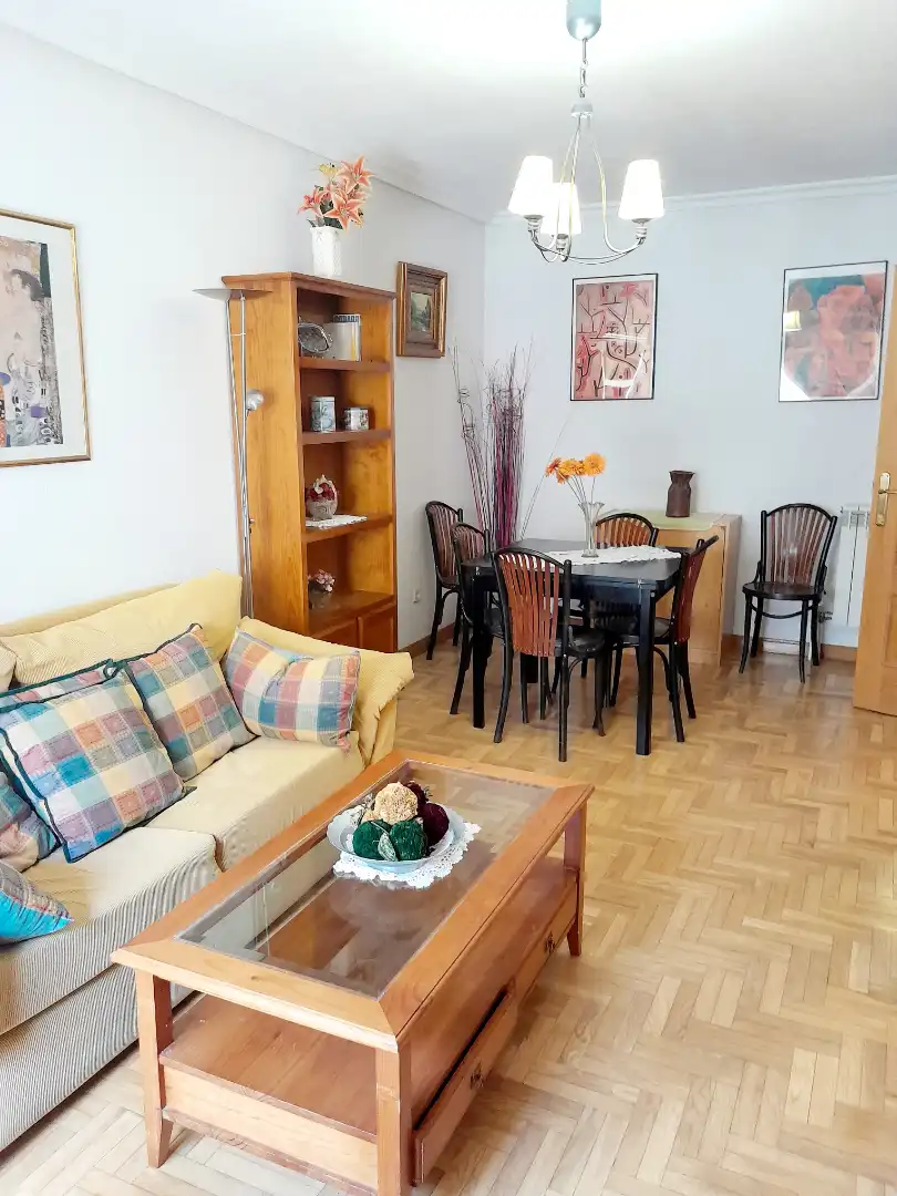 Sala d'estar de Apartament en venda en Salamanca amb Calefacció, Parquet i Moblat