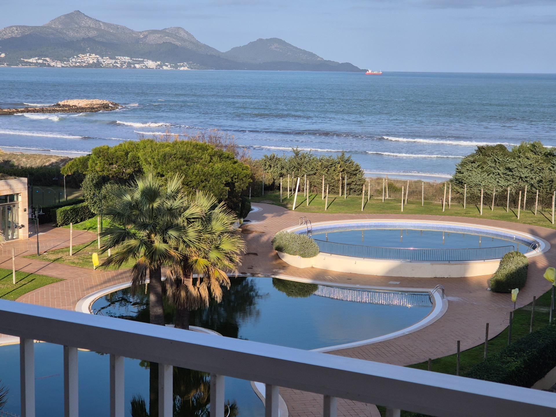 Swimming pool of Attic to rent in Muro  with Air Conditioner, Terrace and Furnished