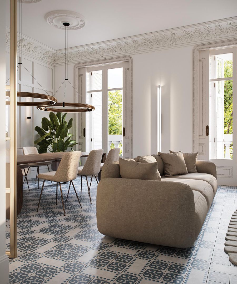 Living room of Flat for sale in  Barcelona Capital  with Air Conditioner and Heating
