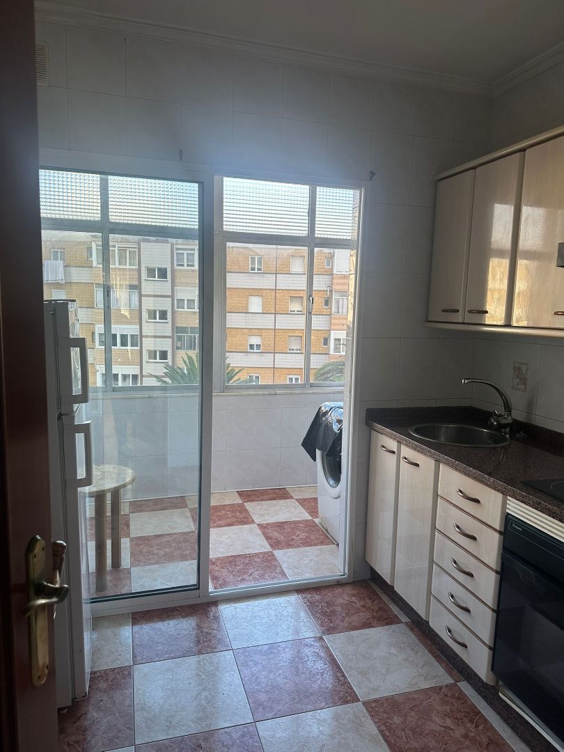 Bedroom of Flat for sale in Gijón   with Parquet flooring, Terrace and Furnished
