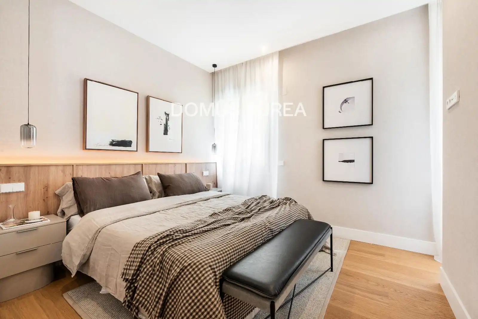 Schlafzimmer von Wohnung zum Verkauf in Madrid mit Klimaanlage, Parkett und Möbliert