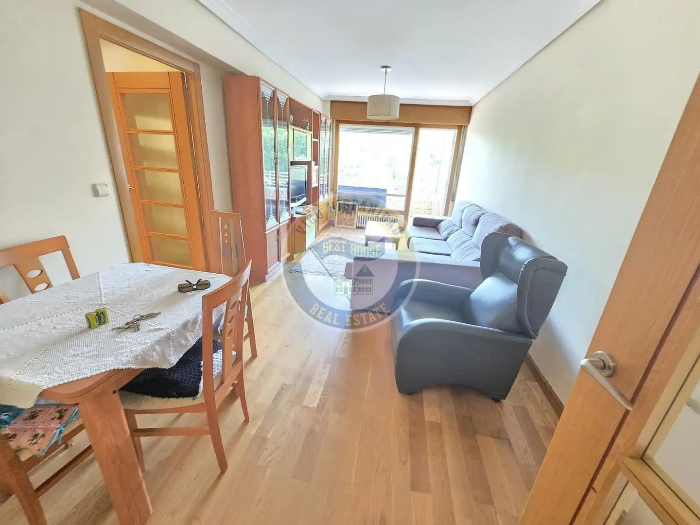Wohnzimmer von Wohnung zur Miete in Vigo  mit Heizung, Parkett und Möbliert