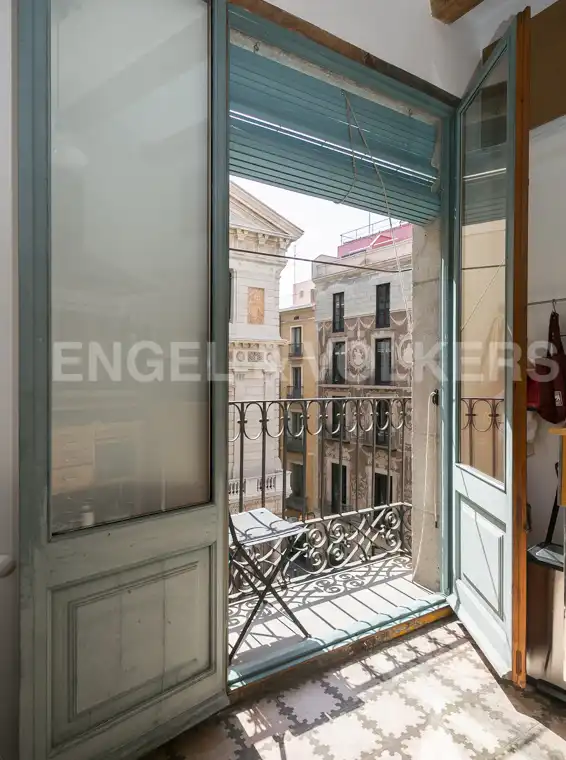 Terraza de Piso de alquiler en Barcelona con Calefacción, Amueblado y Balcón