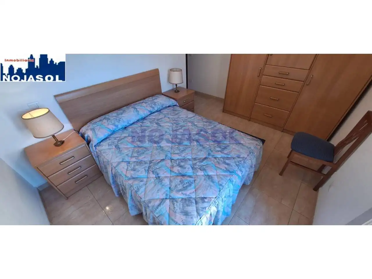 Schlafzimmer von Dachboden zur Miete in Noja mit Heizung, Terrasse und Möbliert