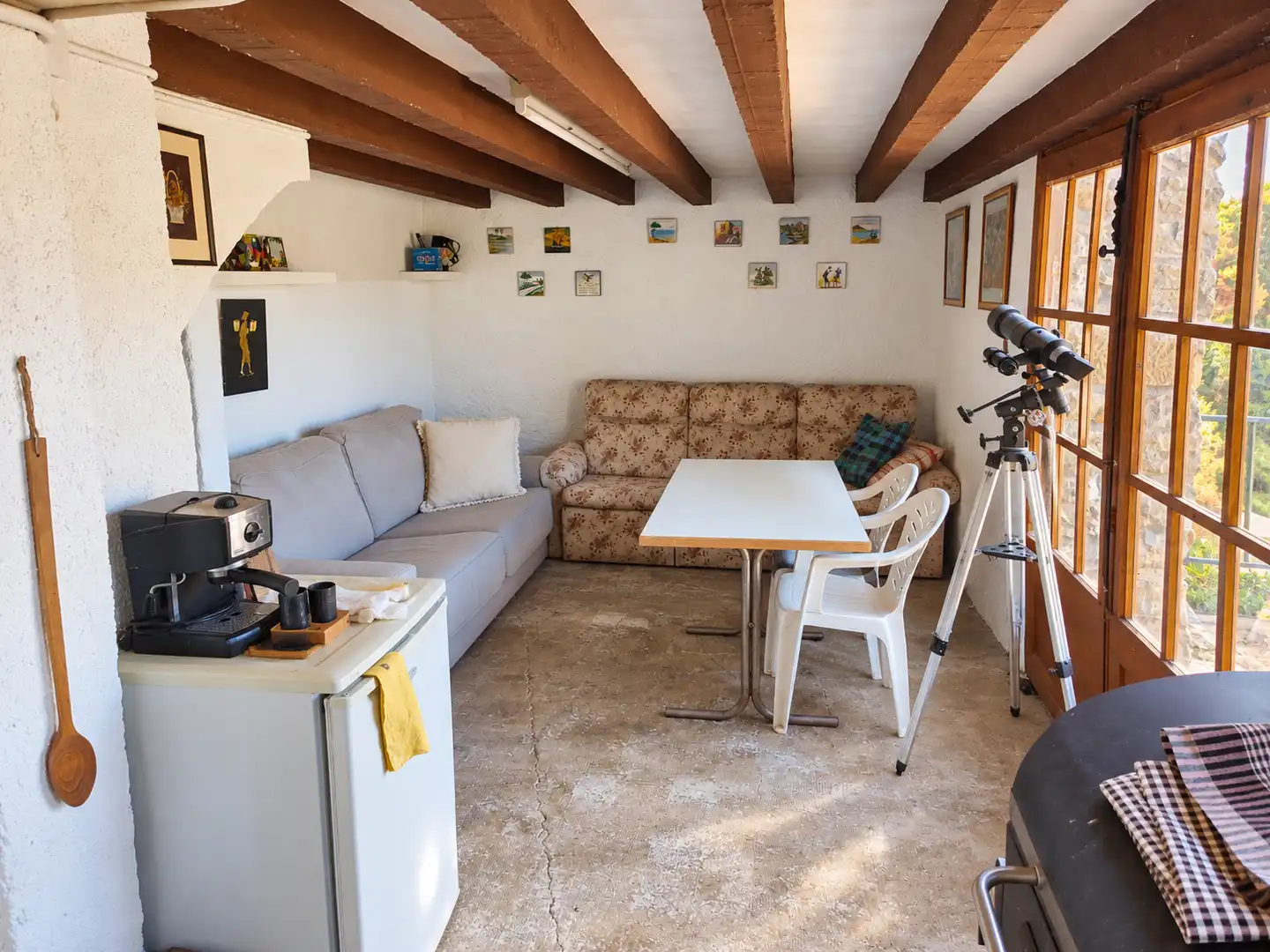 Sala d'estar de Casa o xalet en venda en Rupit i Pruit amb Calefacció, Terrassa i Moblat