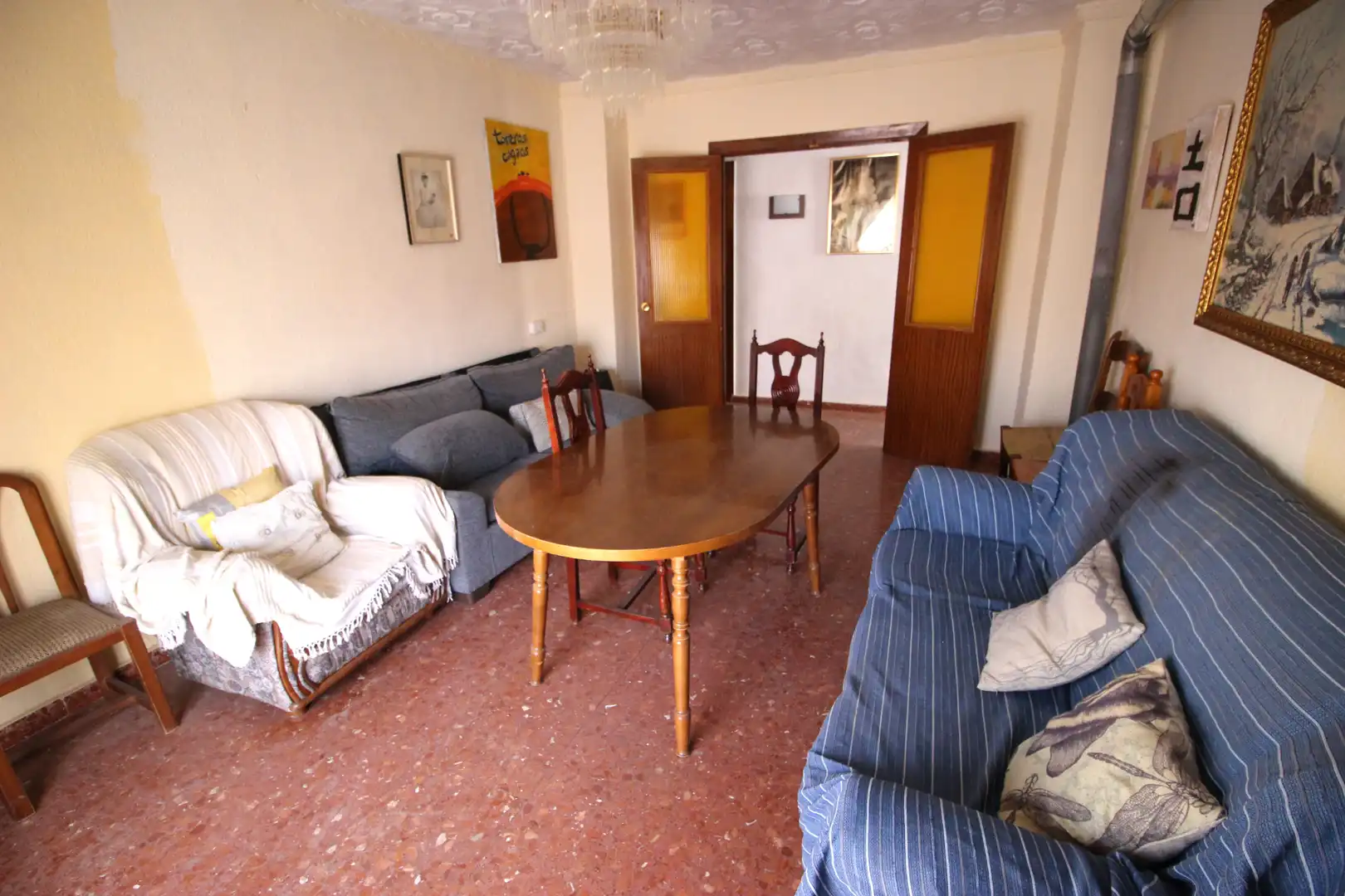 Sala d'estar de Casa o xalet en venda en La Malahá amb Terrassa i Moblat