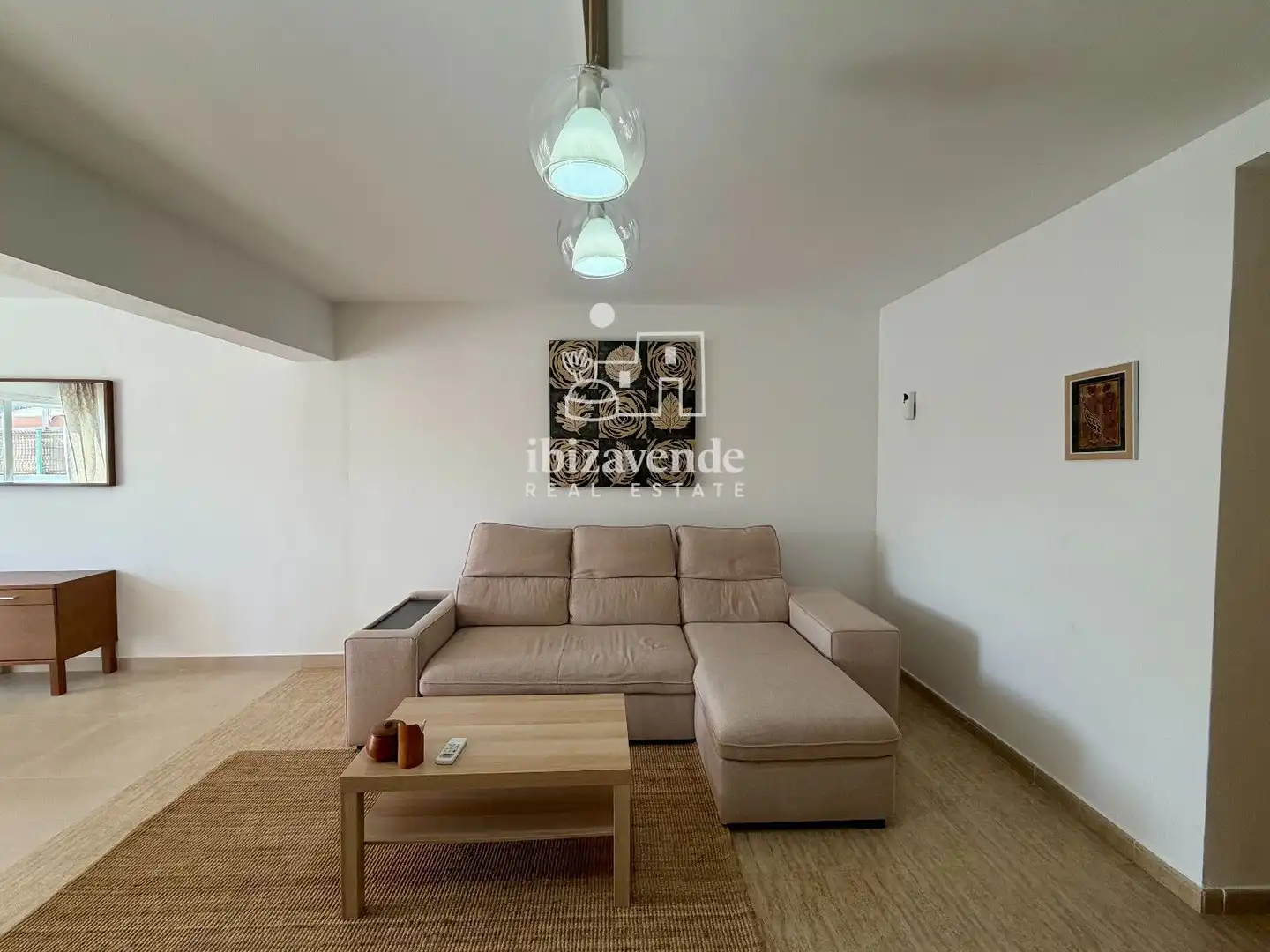 Sala de estar de Casa adosada de alquiler en Sant Josep de sa Talaia con Aire acondicionado, Calefacción y Terraza