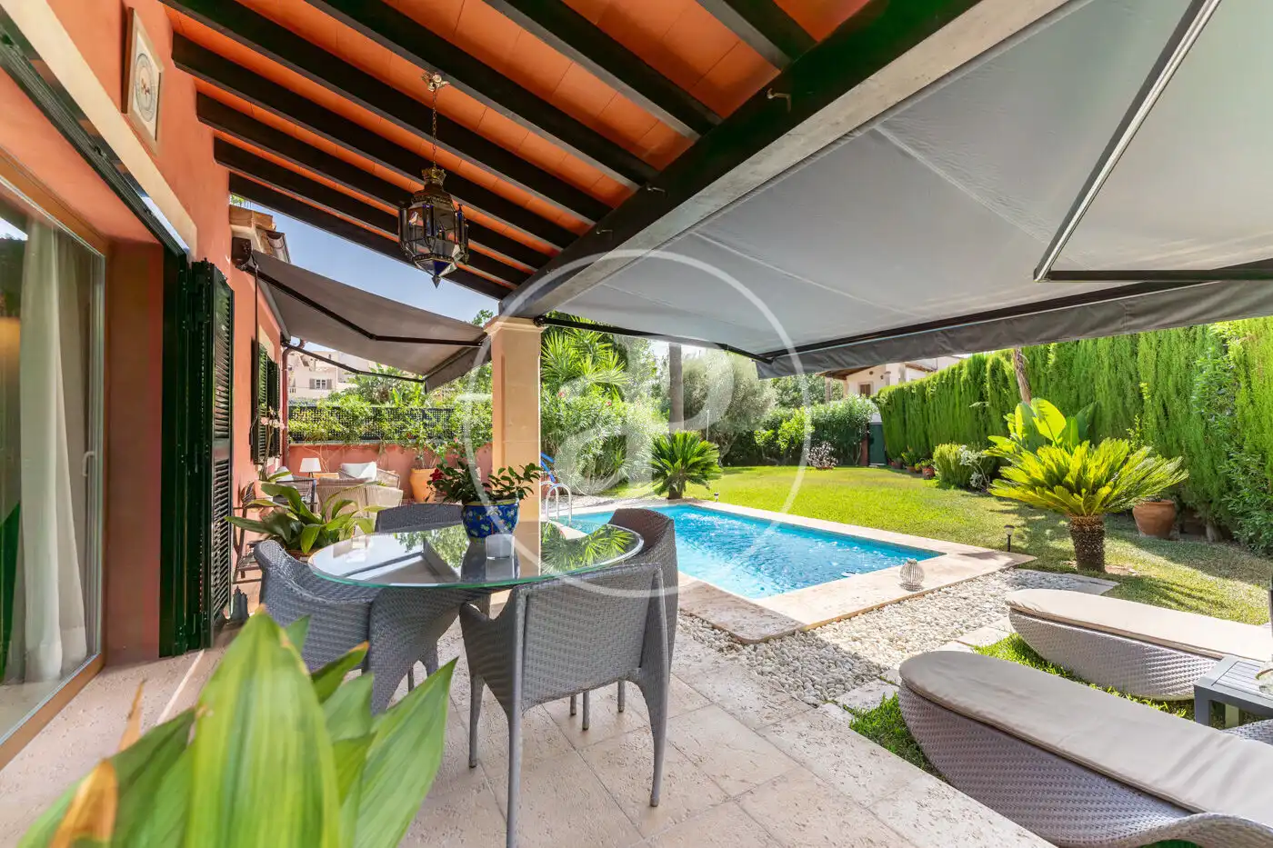Terrace of Detached homes for sale in Calvià  with Air Conditioner, Heating and Private garden