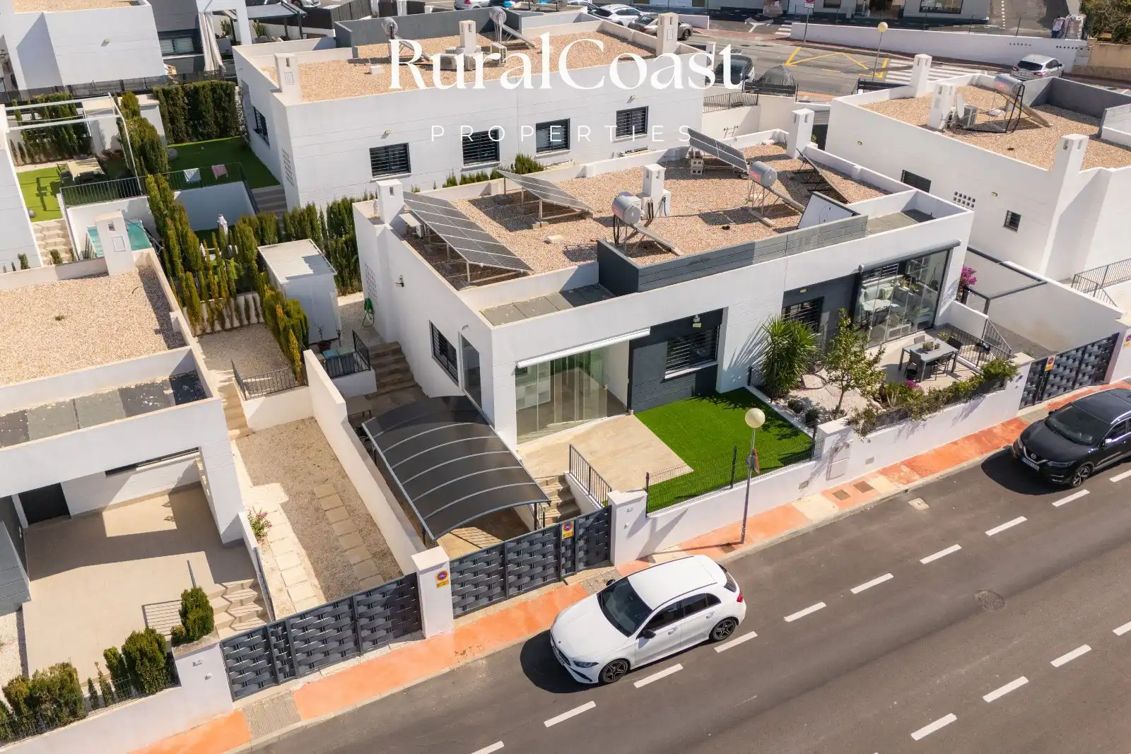 Vista exterior de Casa adosada en venta en Busot con Aire acondicionado, Calefacción y Terraza