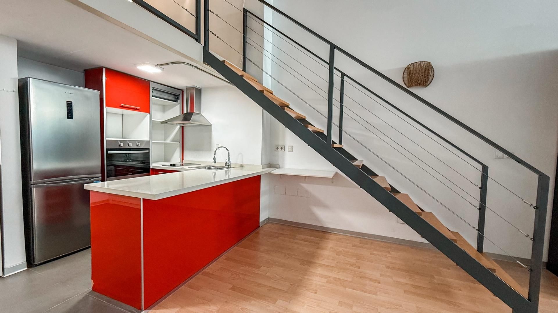Kitchen of Apartment to rent in  Madrid Capital  with Air Conditioner, Heating and Parquet flooring