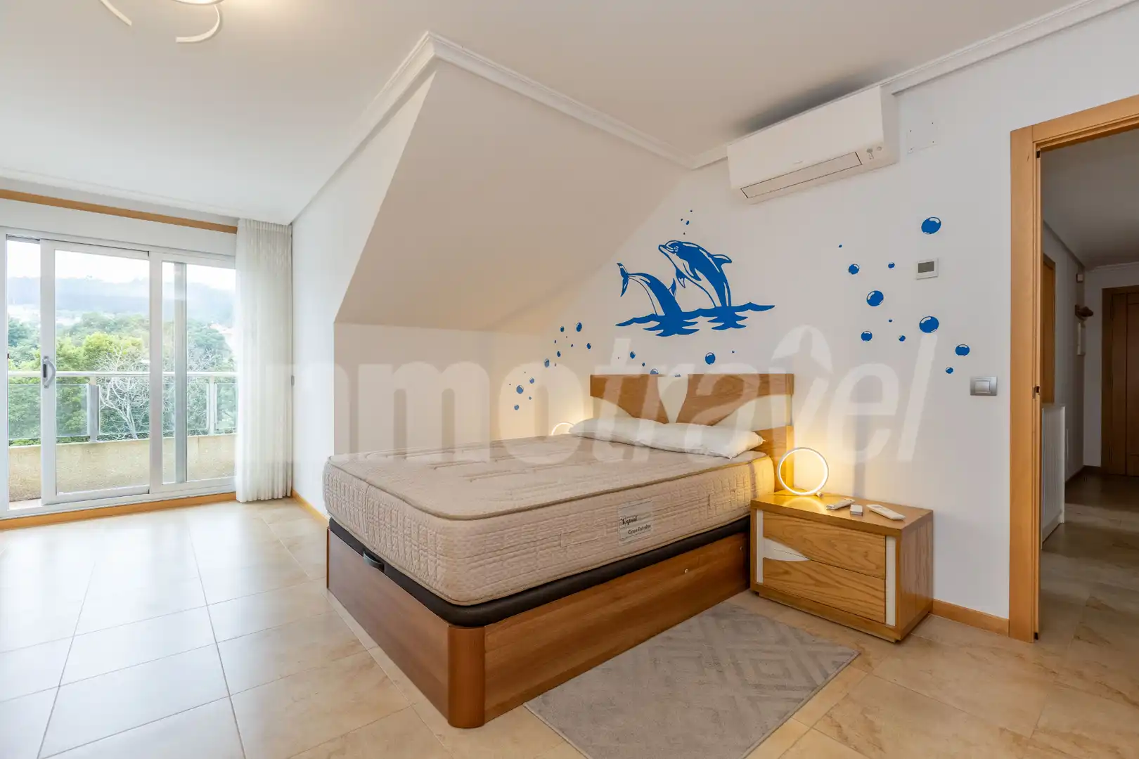 Bedroom of Attic for sale in Sanxenxo  with Air Conditioner, Heating and Terrace