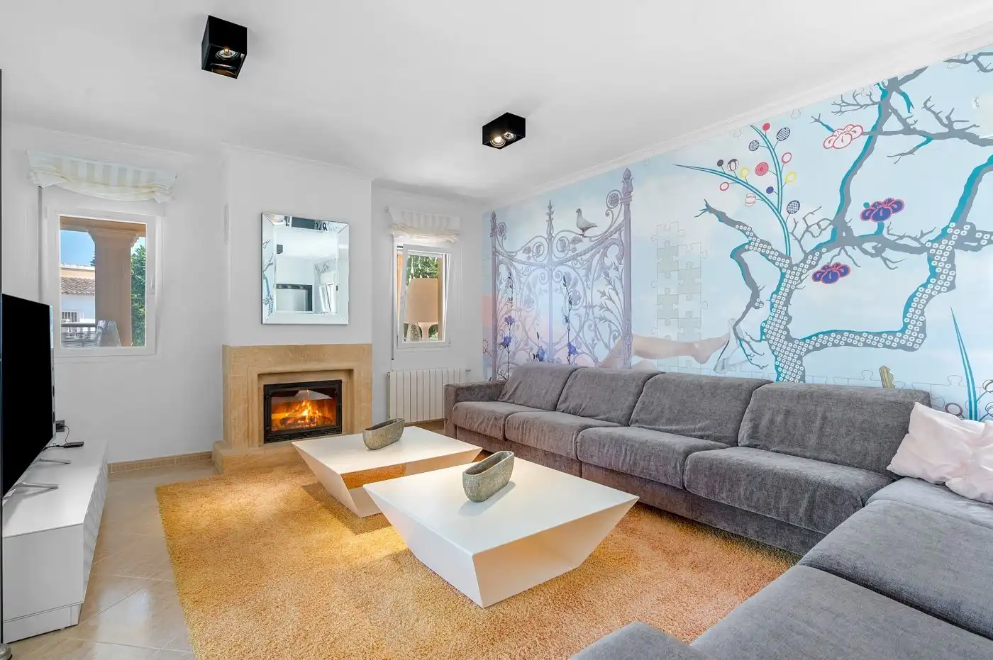 Sala de estar de Casa o chalet en venta en Benissa con Jardín privado, Terraza y Trastero