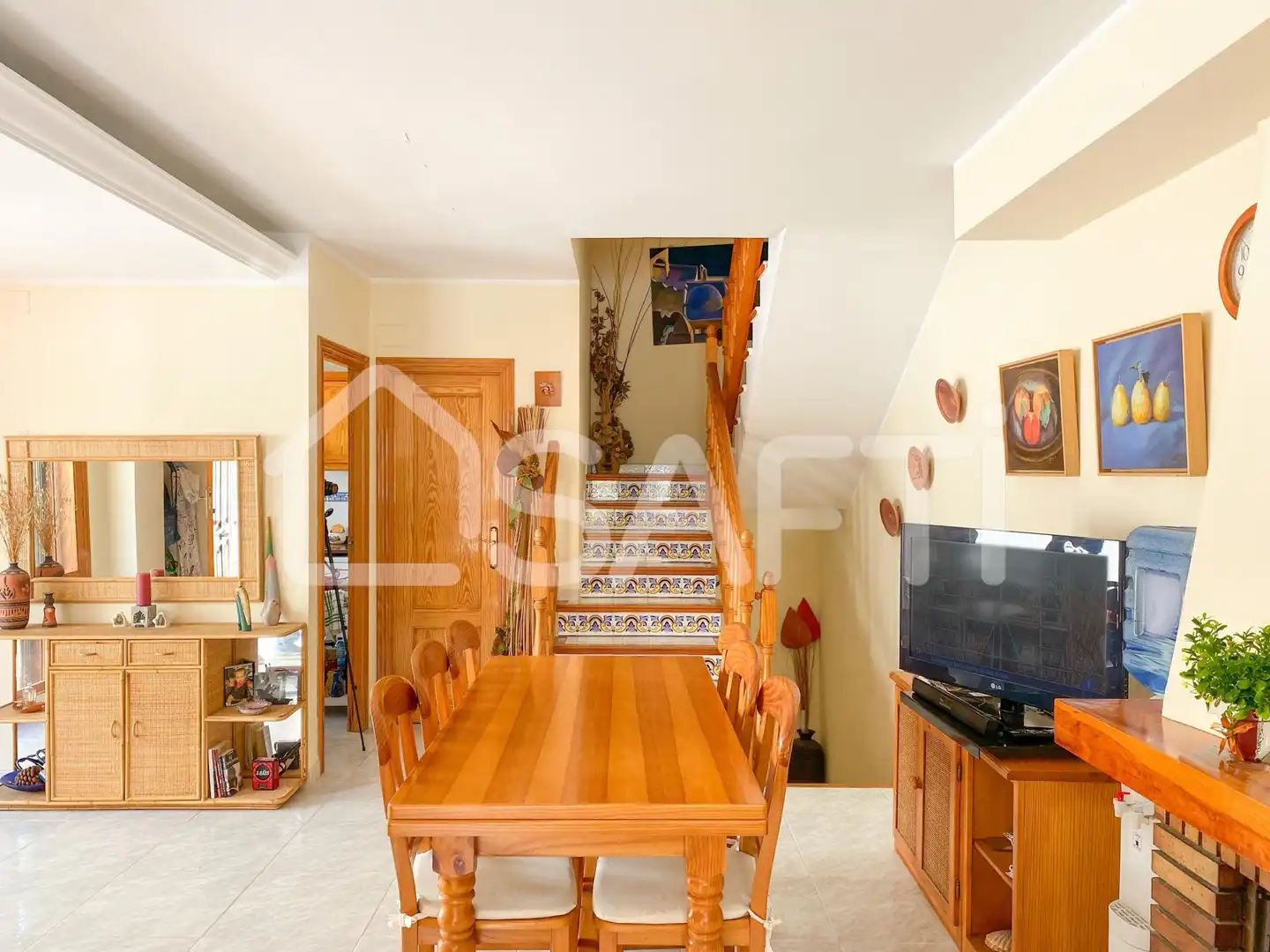 Sala d'estar de Casa adosada en venda en Sueca amb Terrassa, Balcó i Piscina comunitària