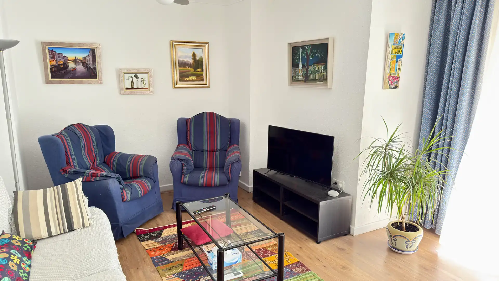 Sala de estar de Piso de alquiler en Málaga con Aire acondicionado, Terraza y Amueblado
