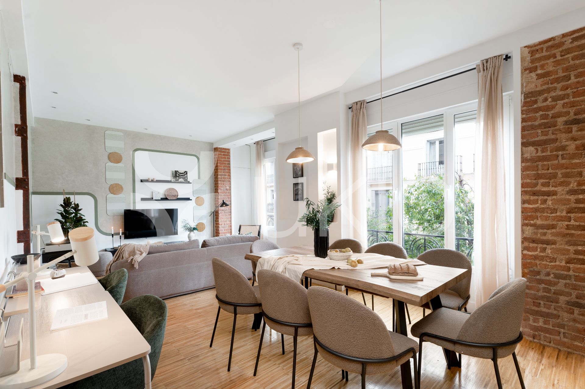 Living room of Apartment to rent in  Madrid Capital  with Air Conditioner, Heating and Furnished