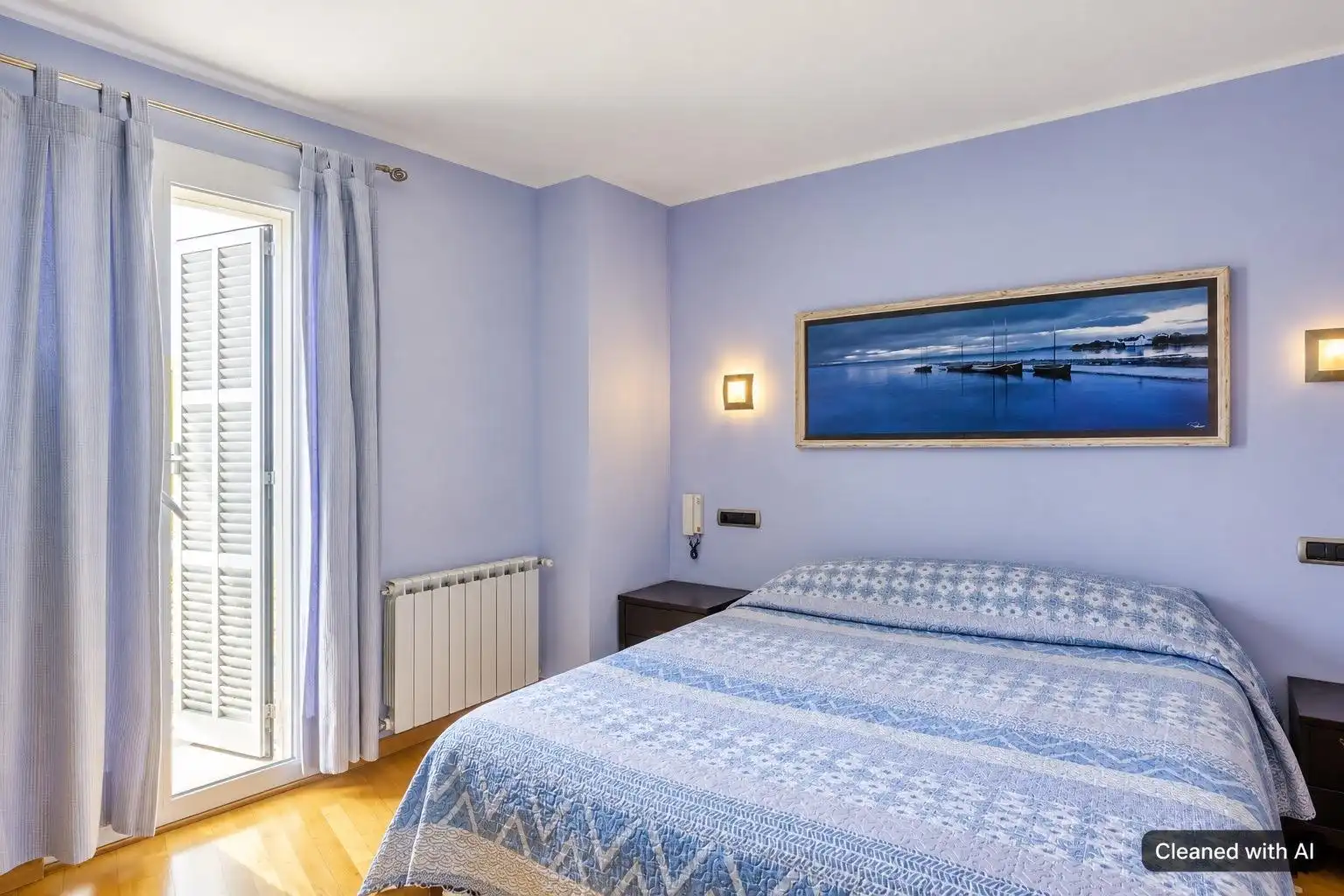 Schlafzimmer von Dachboden zum Verkauf in Pollença mit Klimaanlage, Heizung und Parkett