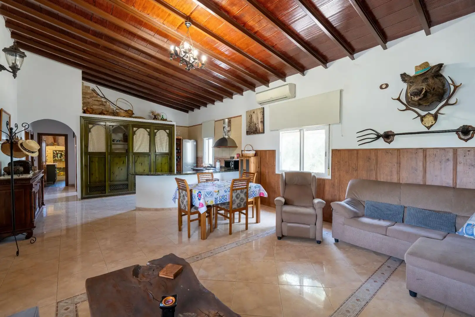 Sala de estar de Finca rústica en venta en Tabernas con Aire acondicionado, Jardín privado y Piscina